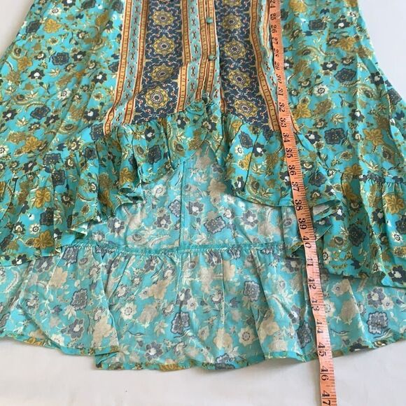 Band of Gypsies Boho Dublin Surplice Ruffled midi dress sz small - Picture 10 of 11